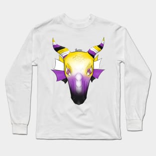 Nonbinary Pride Flag Dragon - 2018 Long Sleeve T-Shirt